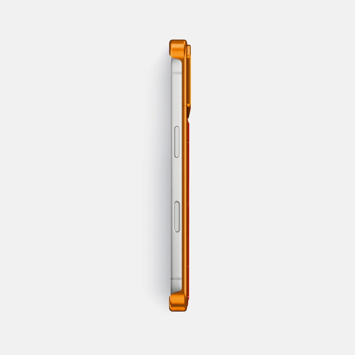 Metal Case For iPhone 17 Pro Max In Shiny Alligator -3 | Orange-Orange