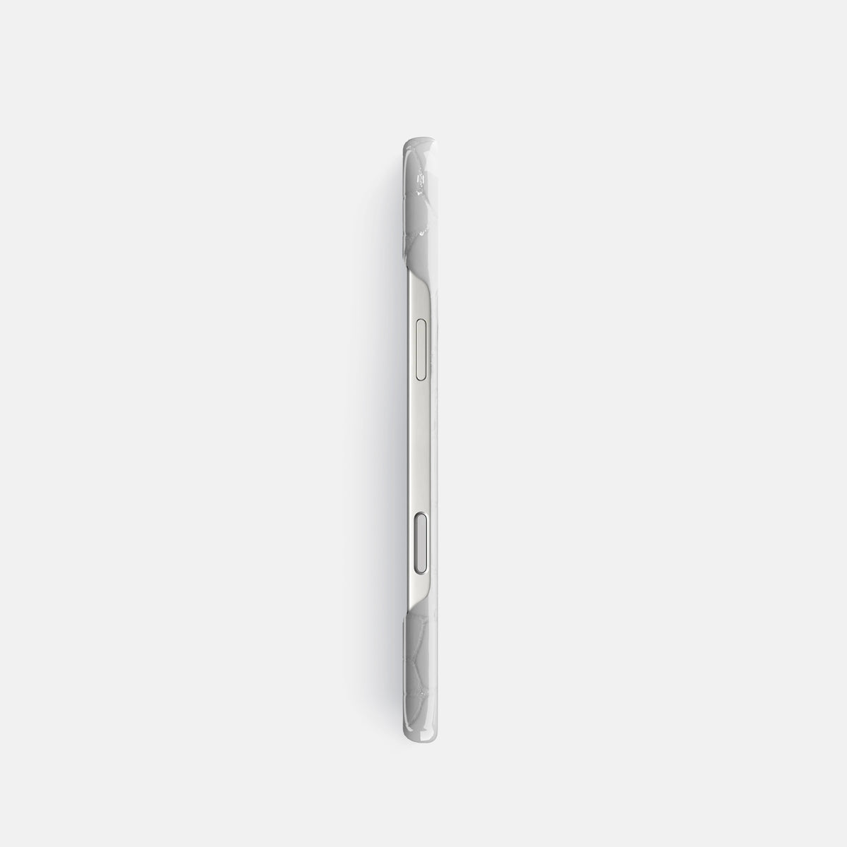 Slim Case For iPhone 17 Pro In Shiny Alligator -3 | White