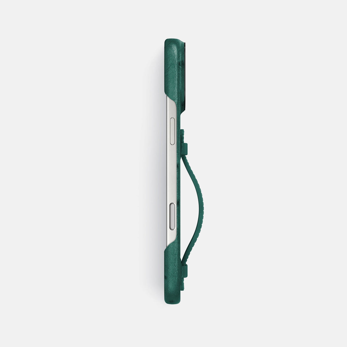 Center Handle For iPhone 18 Pro Max In Ostrich -2 | Forest-Green-Black