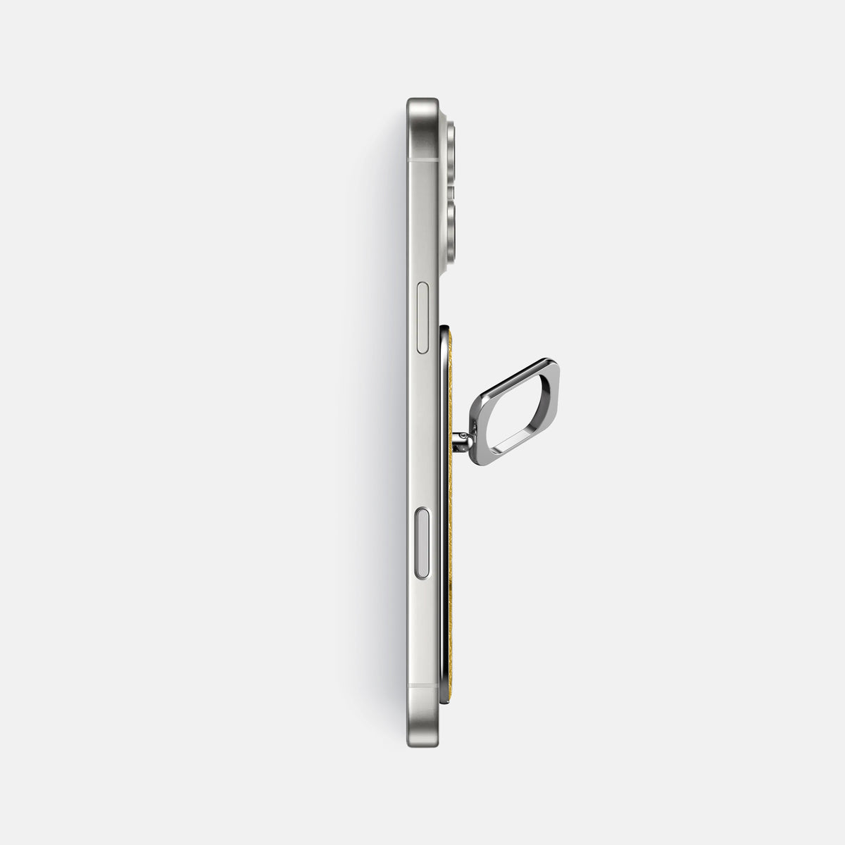 MagSafe Ring For iPhone 17 Pro Max In Ostrich -3 | Gold-Steel