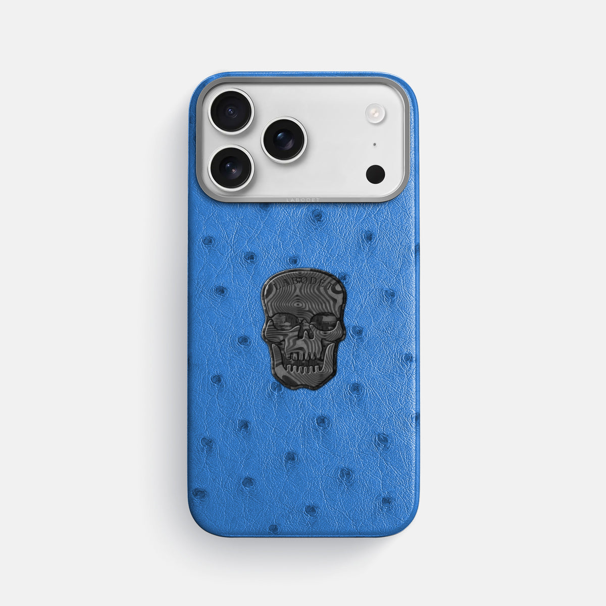 Classic Case With Carbon Skull For iPhone 17 Pro Max In Ostrich -1 | Royal-Blue-Steel