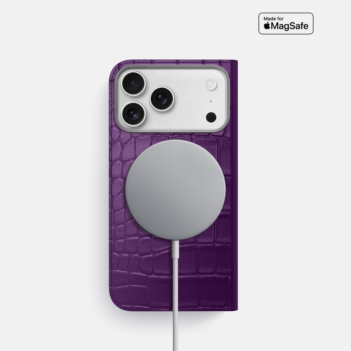Folio Case For iPhone 18 Pro In Alligator -3 | Purple-Steel