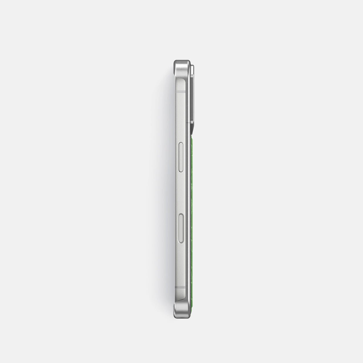 Metal Case For iPhone 18 Pro In Alligator -3 | Apple-Green-Steel