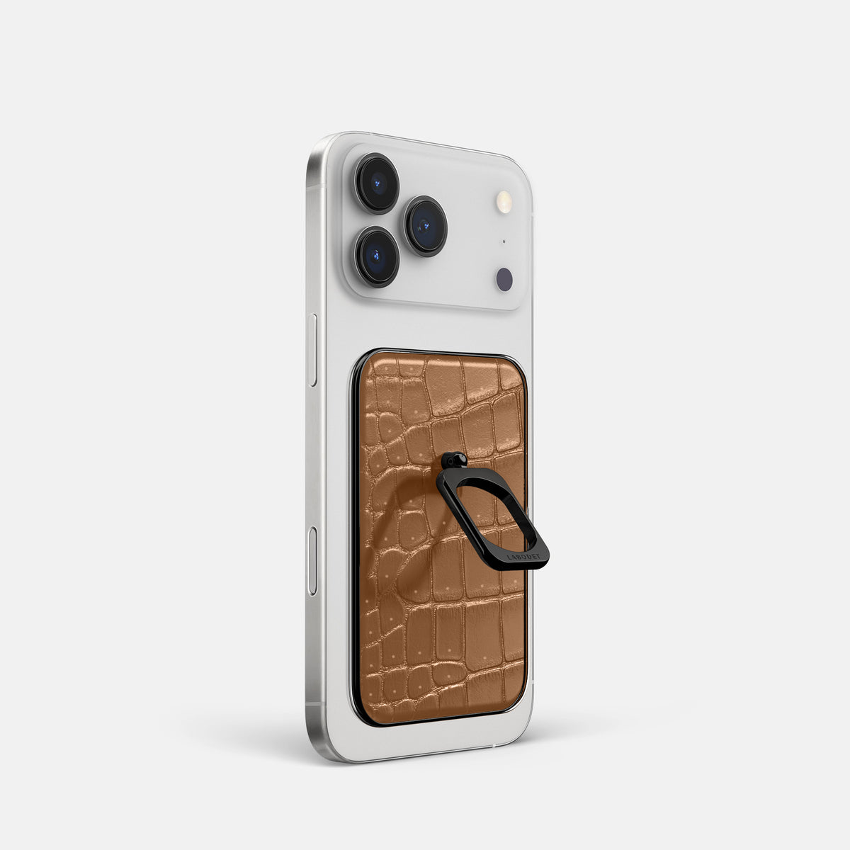MagSafe Ring For iPhone 17 Pro In Porosus Crocodile -1 | Milk-Chocolate-Black