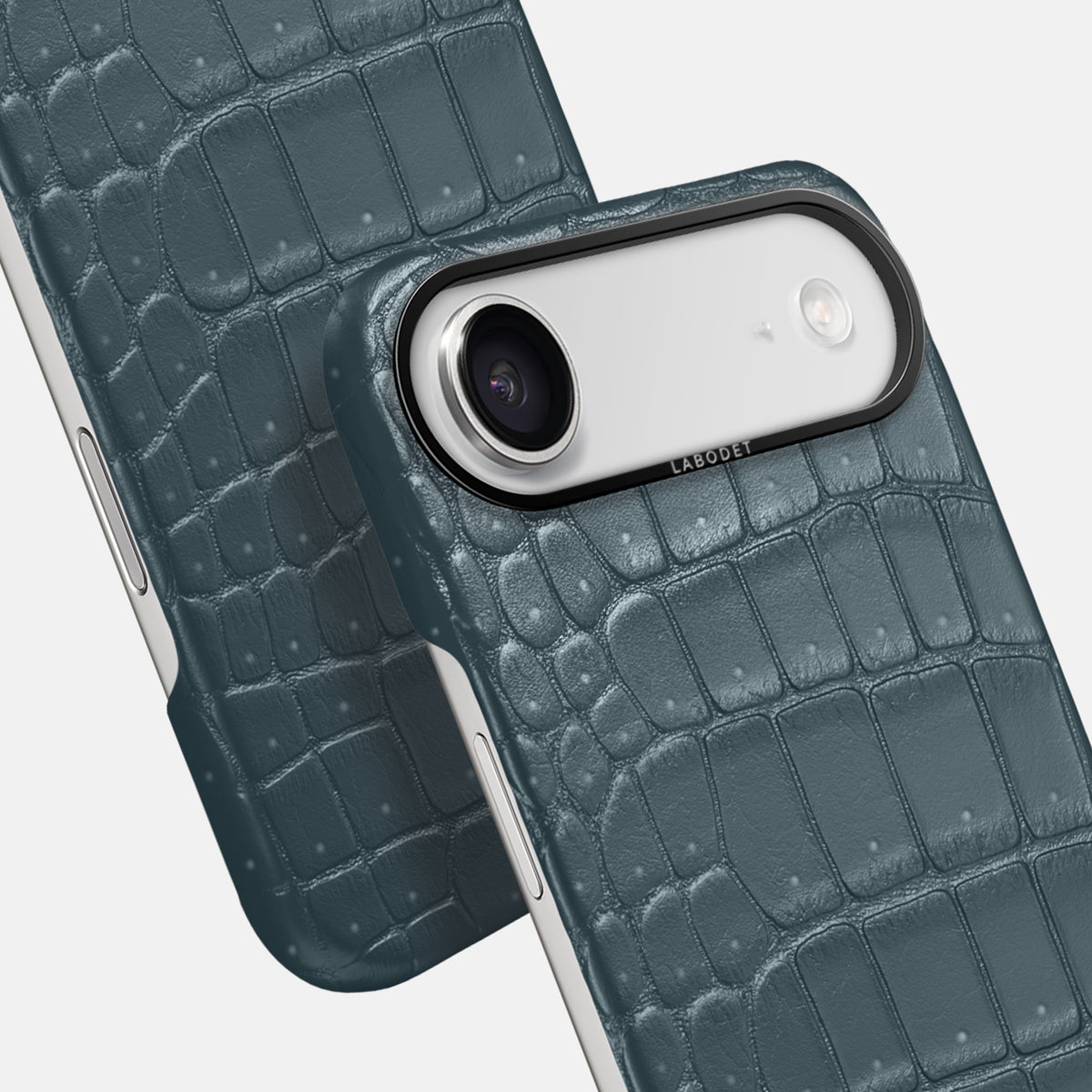 Classic Case For iPhone 17 Air In Porosus Crocodile -6 | Denim-Black