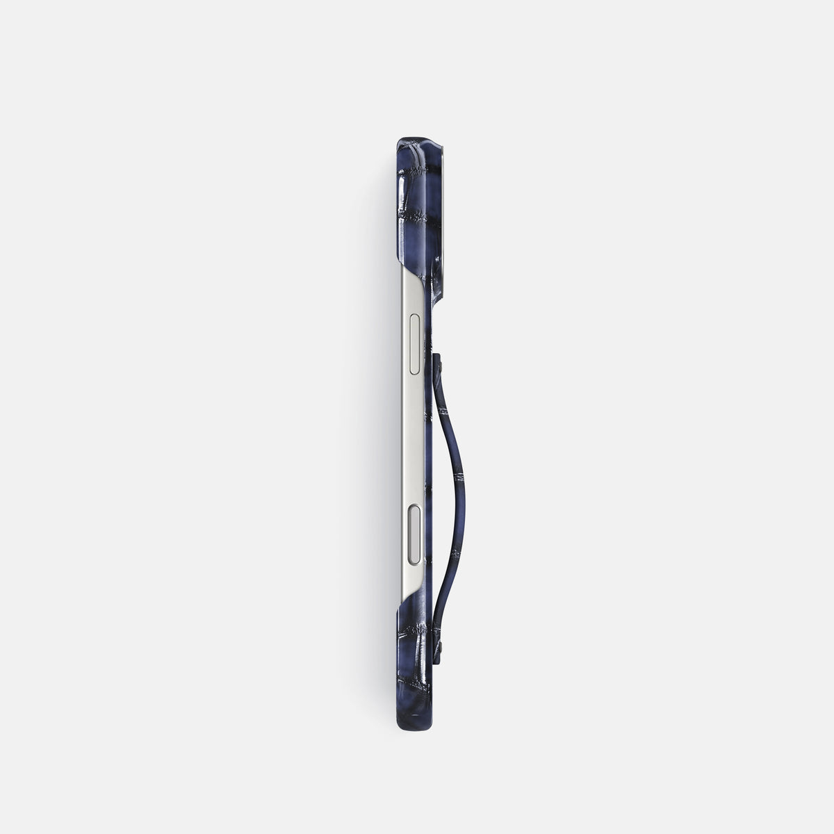 Finger Case For iPhone 17 Pro In Patina Alligator -3 | Havana-Blue-Steel