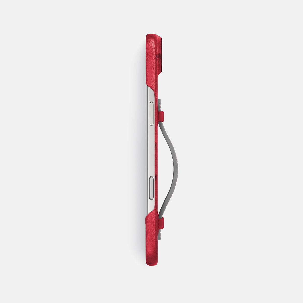 Center Handle Coloré For iPhone 17 Air In Ostrich -2 | Red-Black