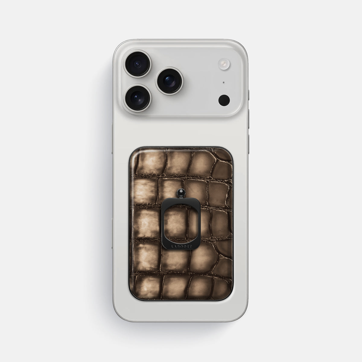 MagSafe Ring For iPhone 17 Pro Max In Patina Alligator -2 | Etoupe-Black