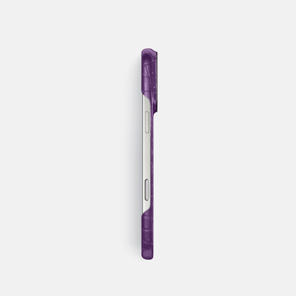 Classic Case For iPhone 17 Pro In Porosus Crocodile -3 | Purple-Black