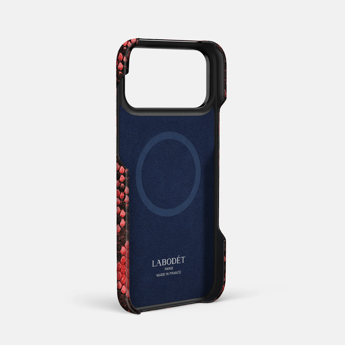 Classic Case For iPhone 17 Pro Max In Deluxe Python -4 | Red-Black