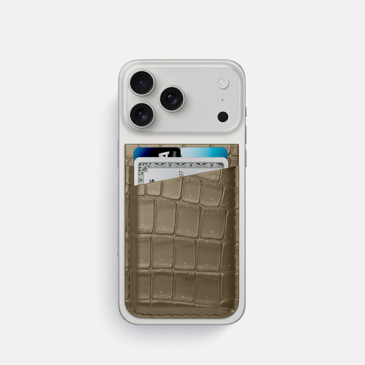 MagSafe Wallet For iPhone 17 Pro In Porosus Crocodile