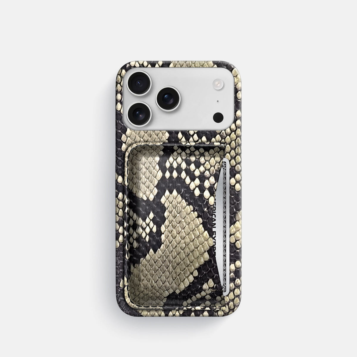 Slim Card Case For iPhone 18 Pro In Deluxe Python -1 | Savannah