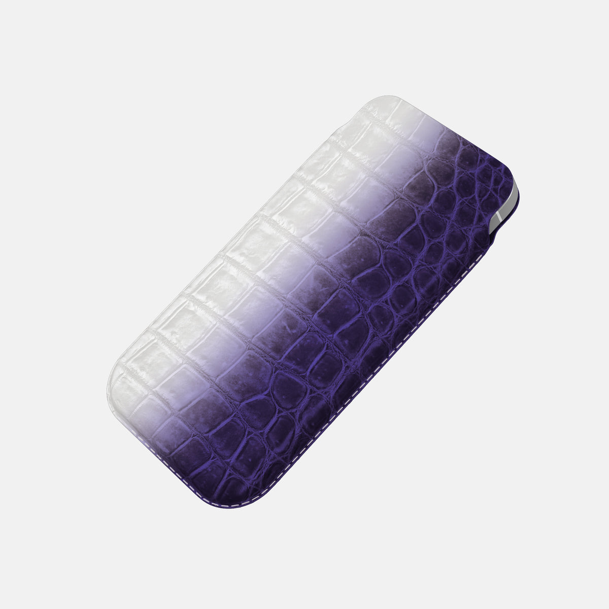Pouch Case For iPhone 17 Air In Himalayan Crocodile -4 | Purple