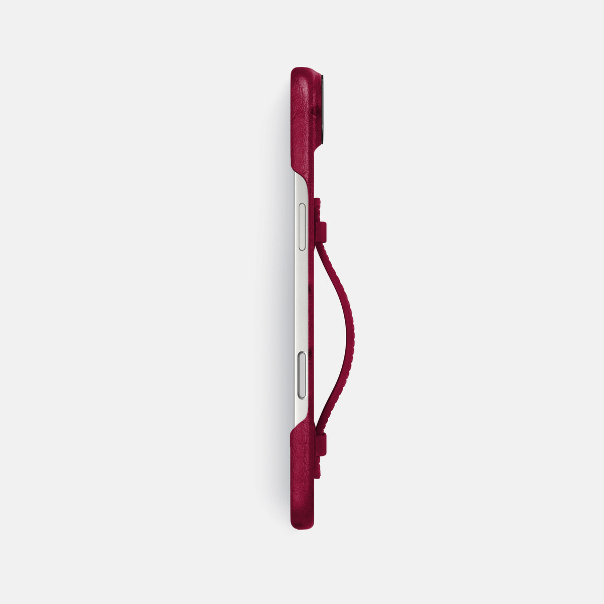 Center Handle For iPhone 17 Air In Ostrich -2 | Bordeaux-Black