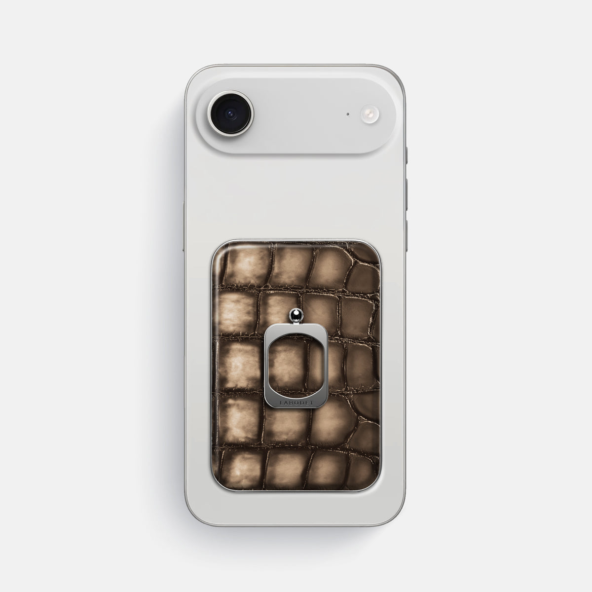MagSafe Ring For iPhone 17 Air In Patina Alligator -2 | Etoupe-Steel