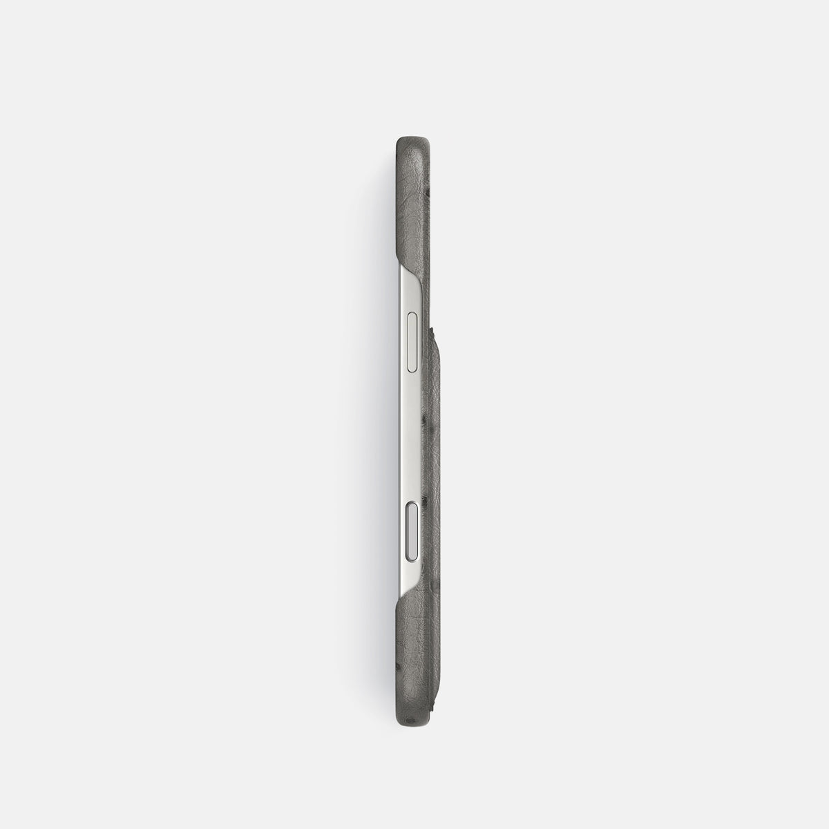 Slim Card Case For iPhone 17 Pro In Ostrich -3 | Grey