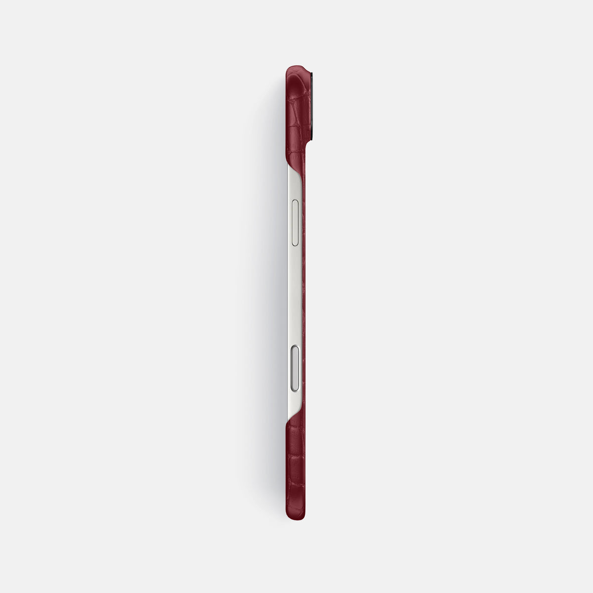 Classic Case For iPhone 17 Air In Alligator -3 | Burgundy-Black