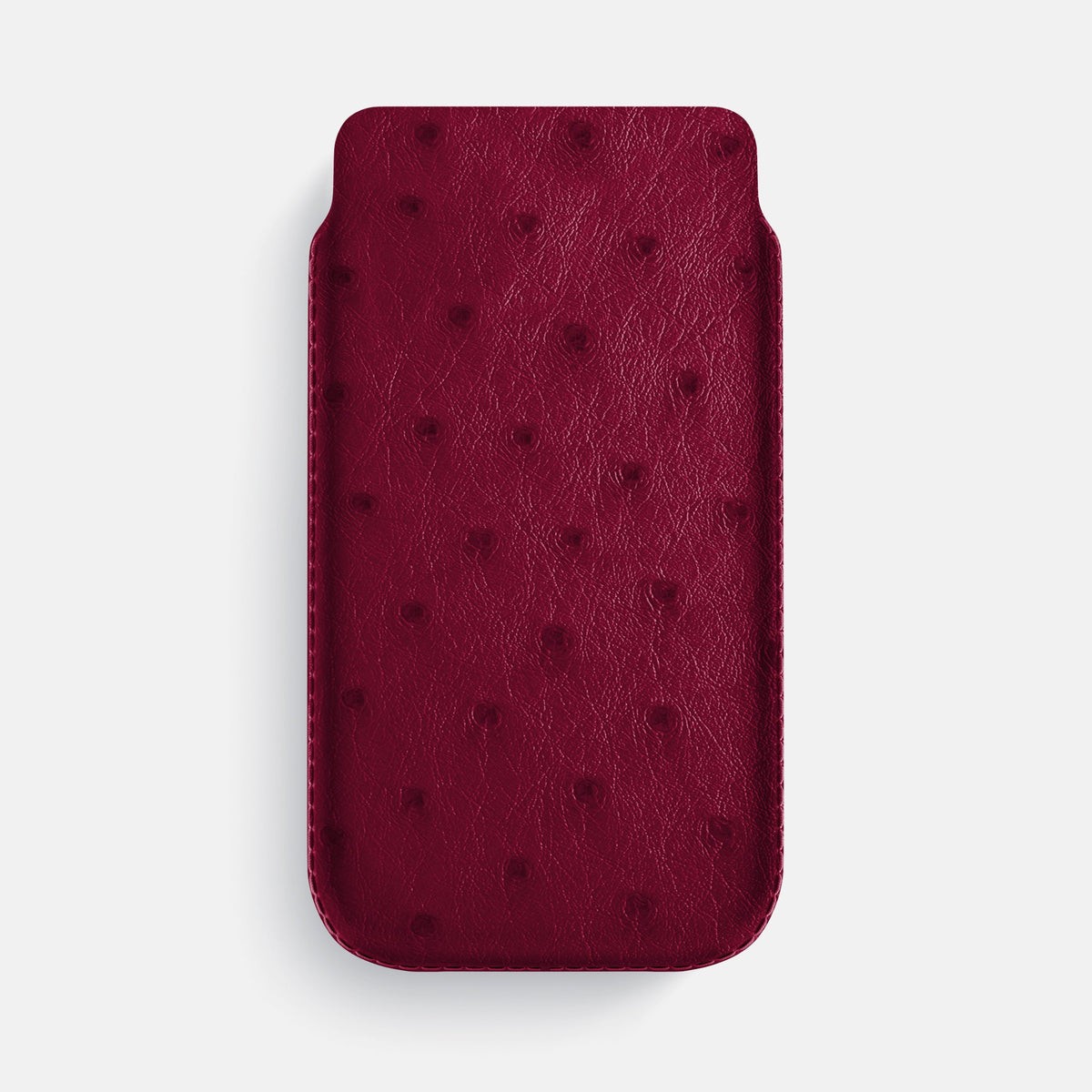Pouch Case For iPhone 18 Pro Max In Ostrich -1 | Bordeaux