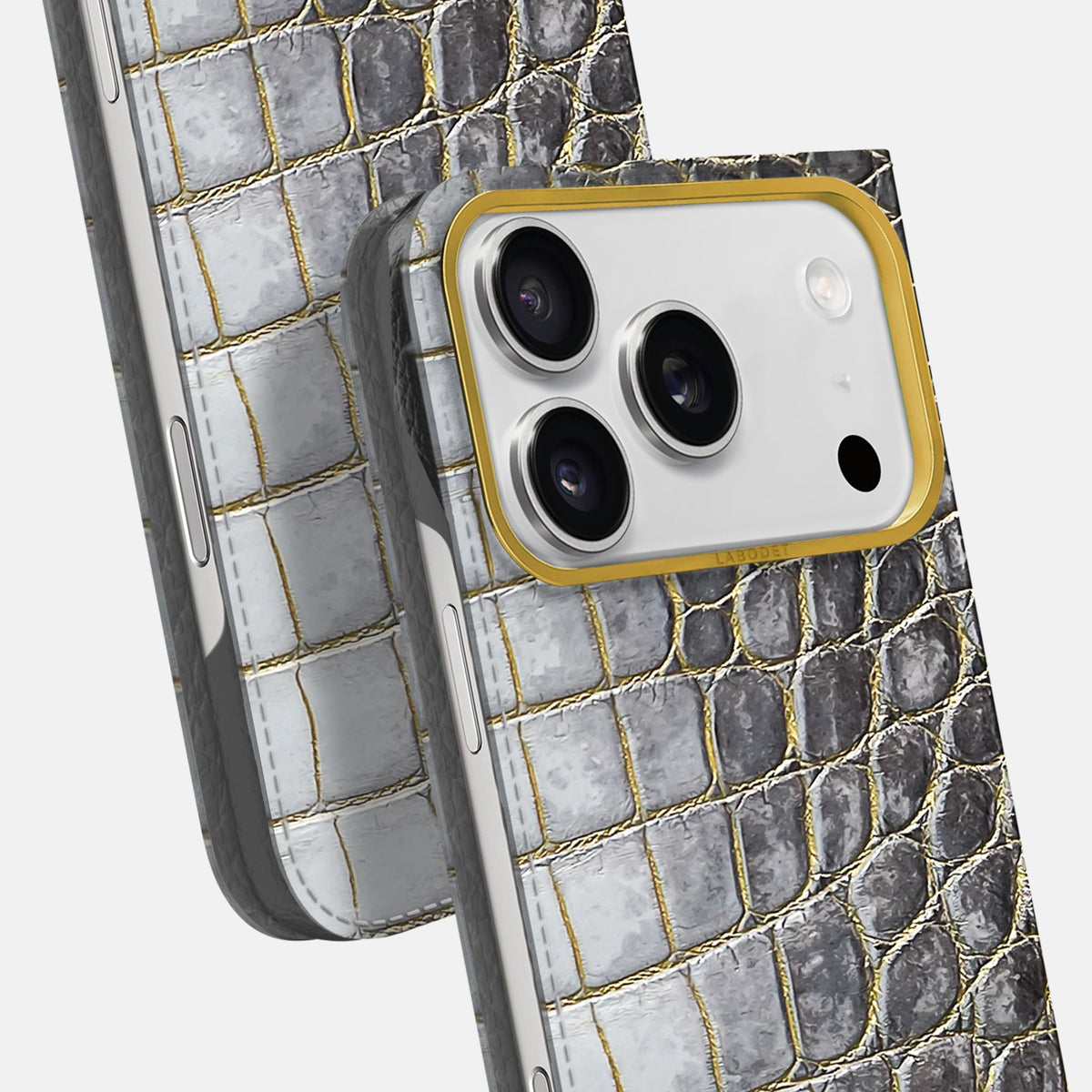 Folio Case For iPhone 18 Pro Max In Himalayan Crocodile -5 | Gold-Gold