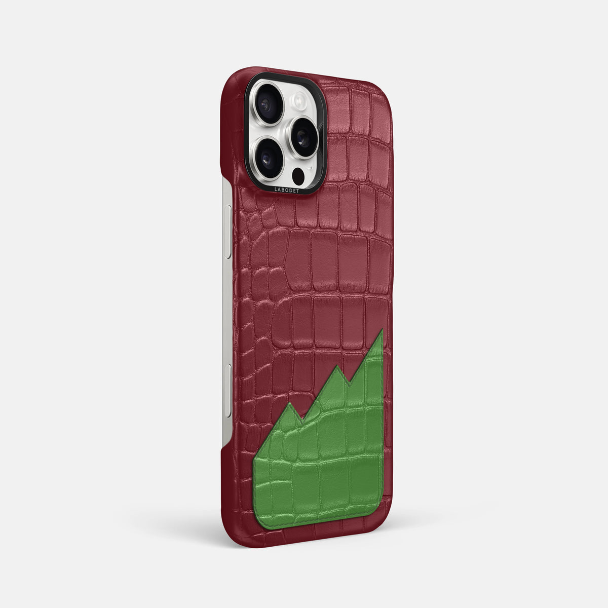 Classic Case With UpOnly For iPhone 16 Pro Max In Alligator -2 | Burgundy-Black