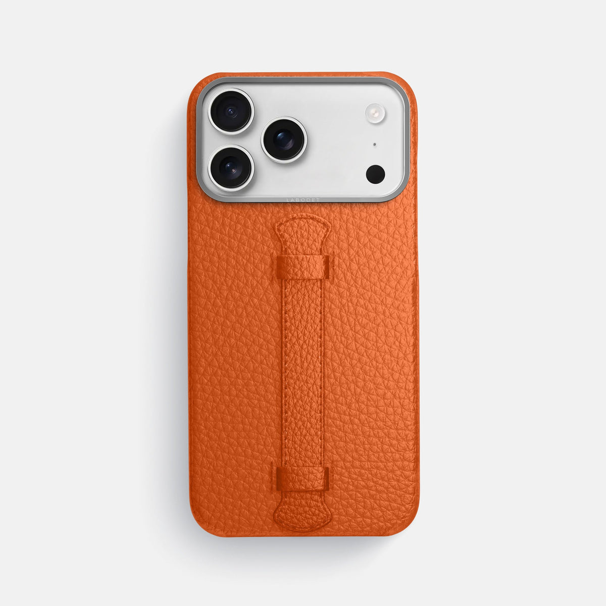Center Handle For iPhone 18 Pro Max In Calf -1 | Orange-Steel