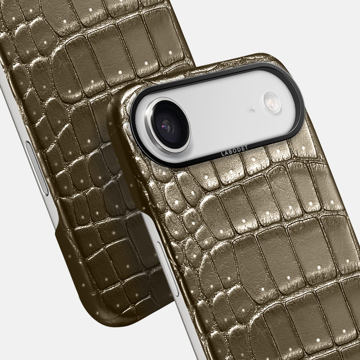 Classic Case For iPhone 17 Air In Porosus Crocodile -6 | Bronze-Black