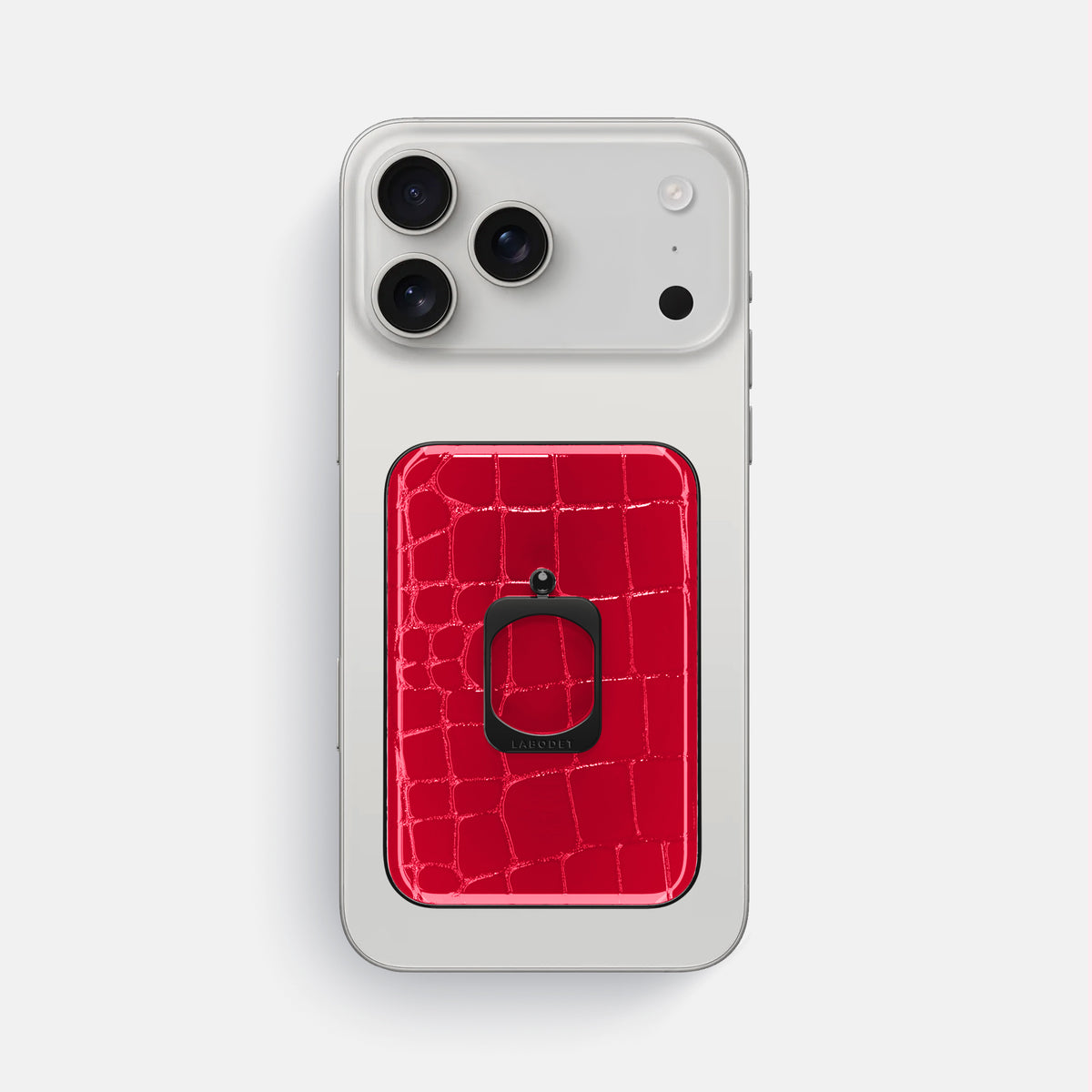 MagSafe Ring For iPhone 17 Pro Max In Shiny Alligator -2 | Cherry-Black