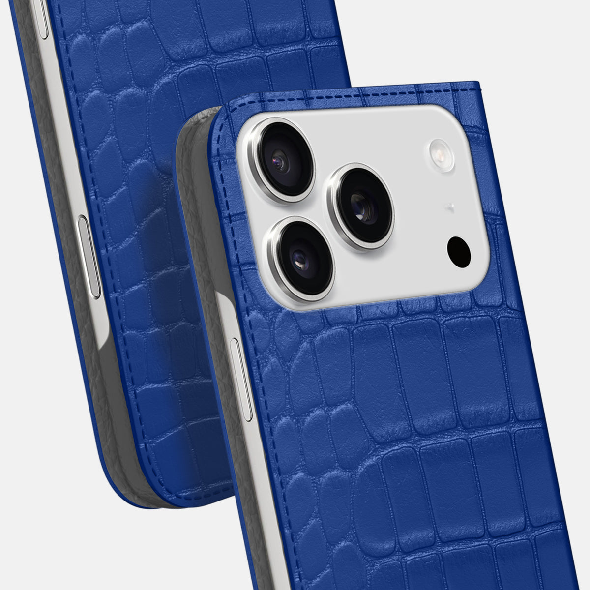 Folio Slim Case For iPhone 17 Pro Max In Alligator -5 | Royal-Blue