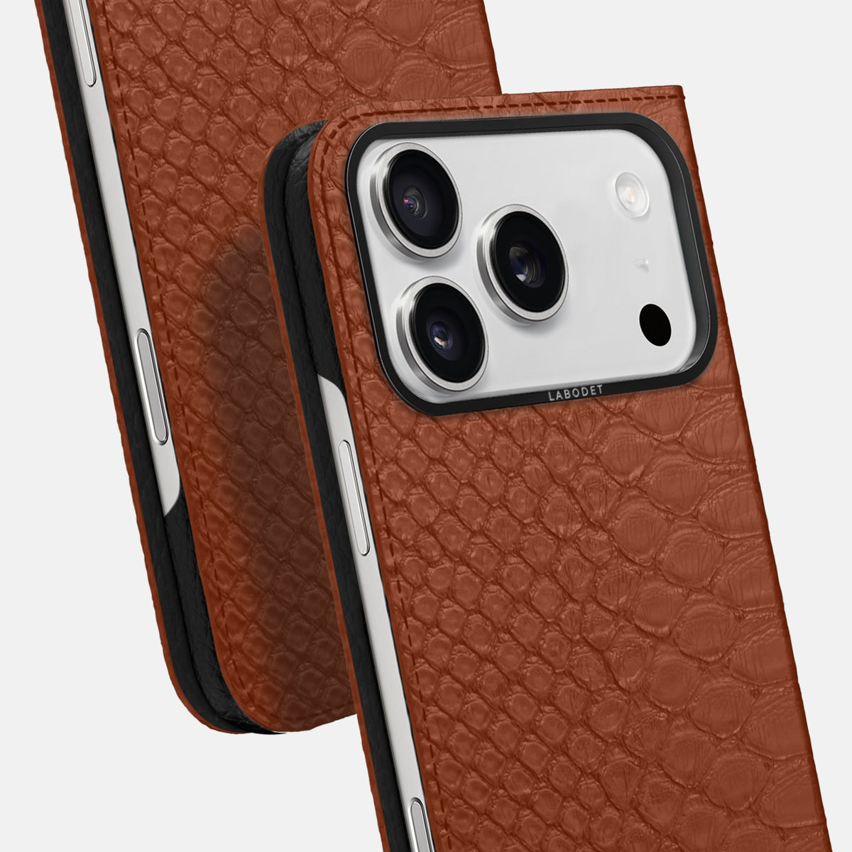 Folio Case For iPhone 18 Pro In Python -5 | Medium-Brown-Black