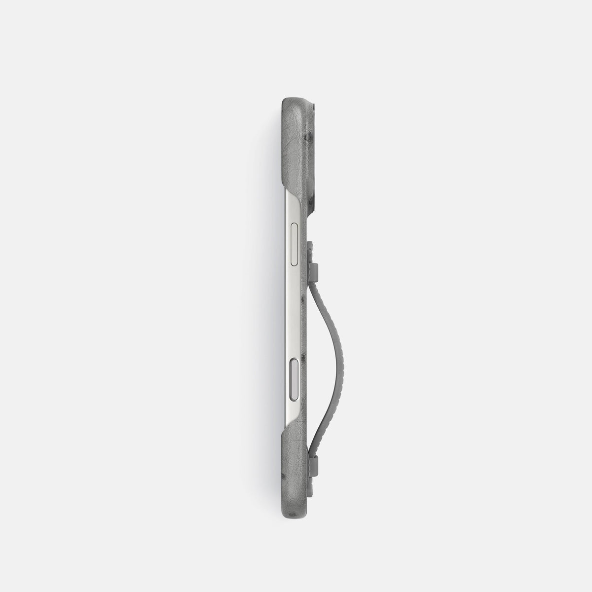 Center Handle For iPhone 18 Pro In Ostrich -2 | Silver-Steel