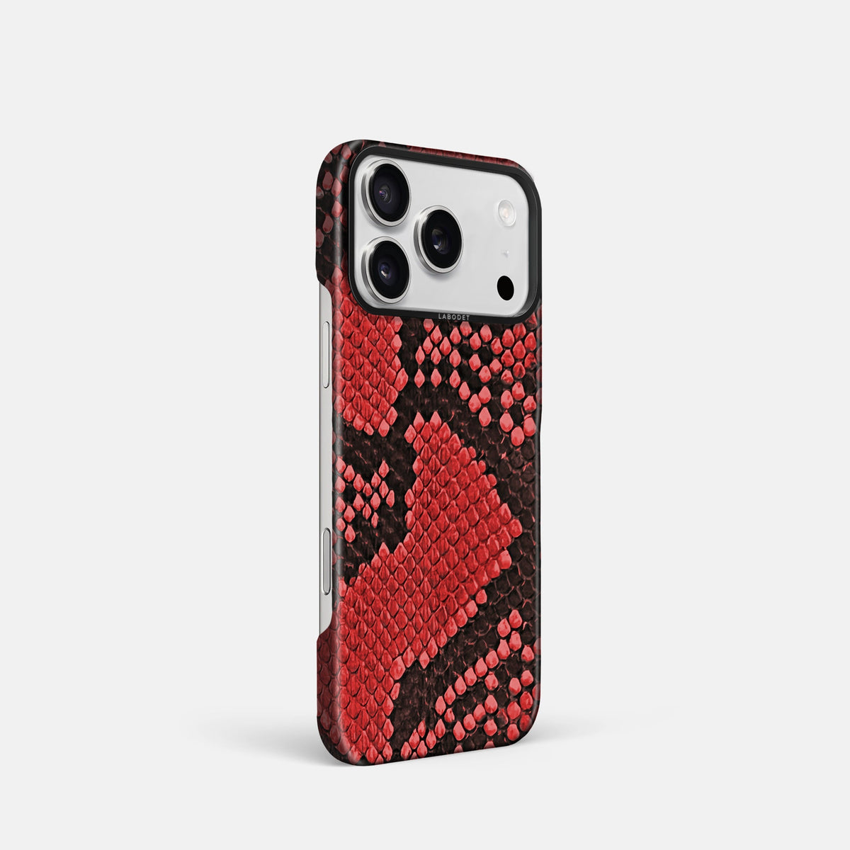 Classic Case For iPhone 18 Pro In Deluxe Python -2 | Red-Black