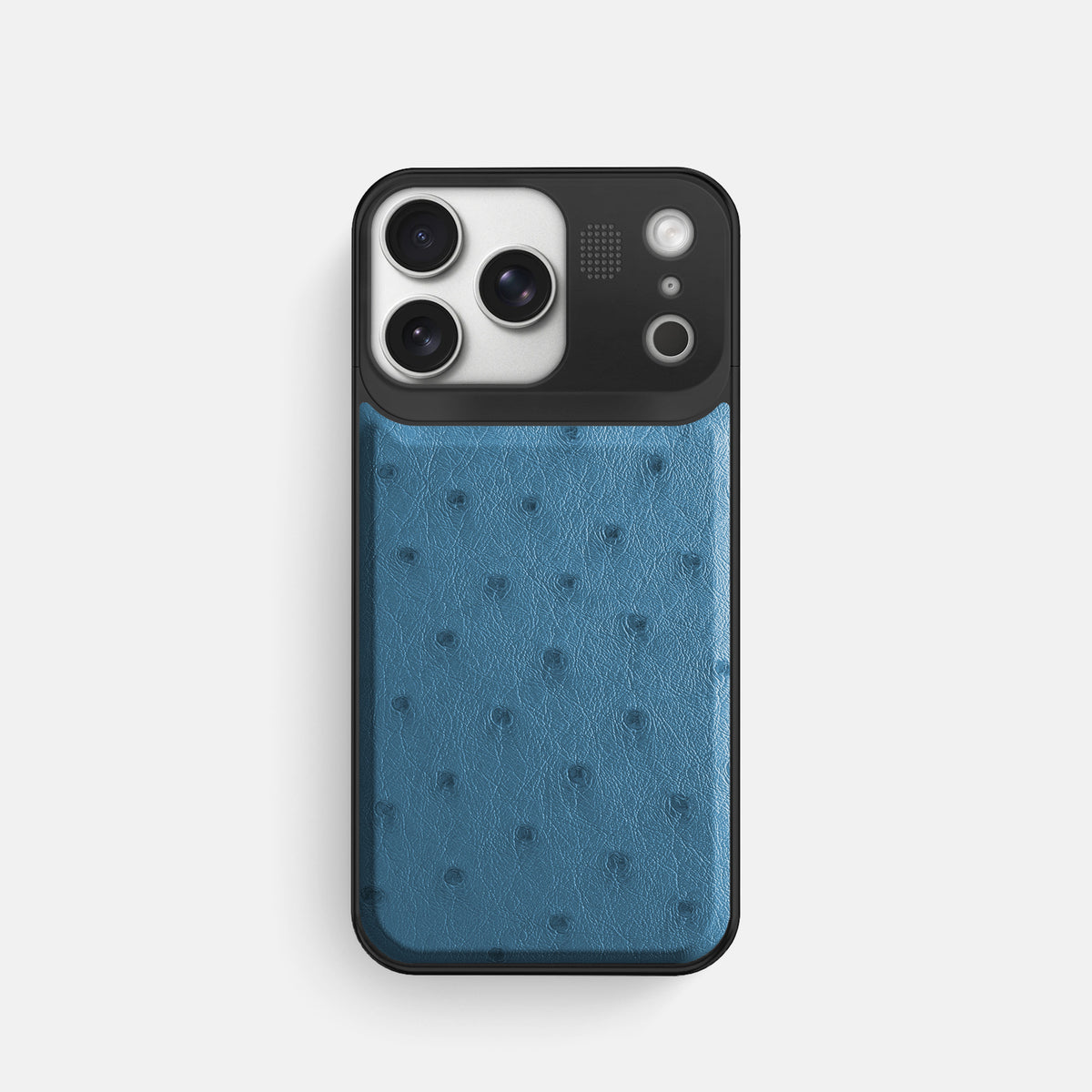Metal Case For iPhone 17 Pro In Ostrich -1 | Blue-Jeans-Black