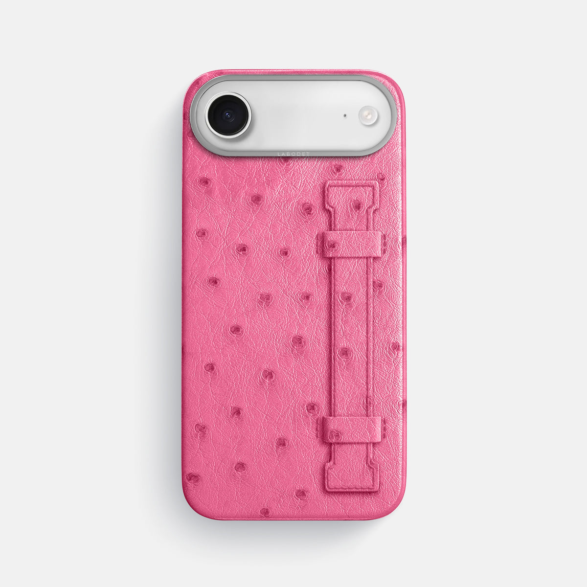 Handle Case For iPhone 17 Air In Ostrich -1 | Pink-Steel