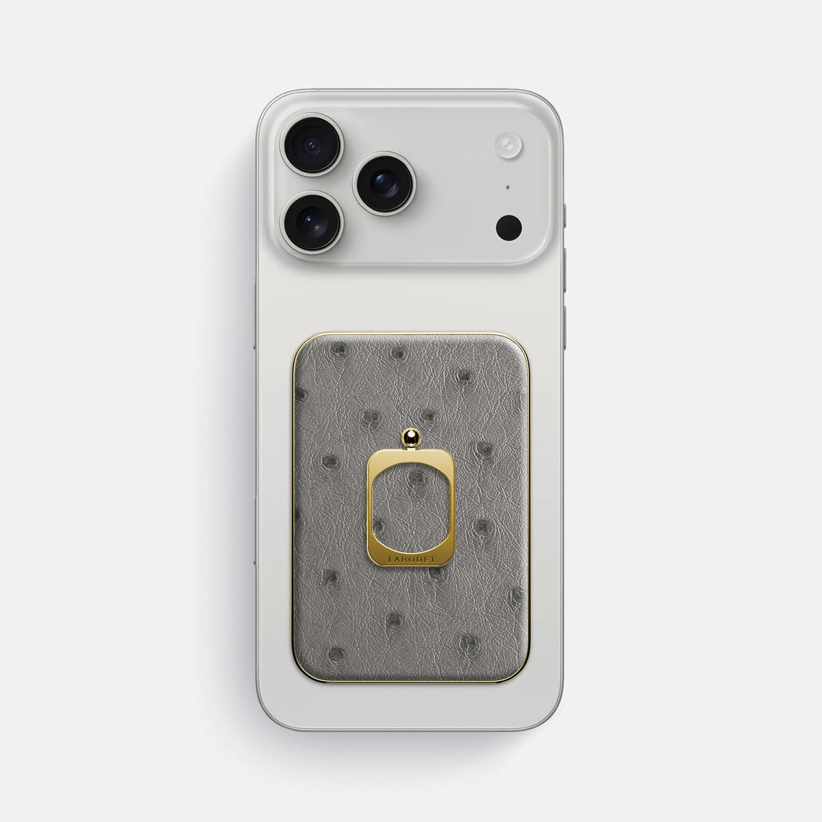 MagSafe Ring For iPhone 18 Pro Max In Ostrich -2 | Grey-Gold