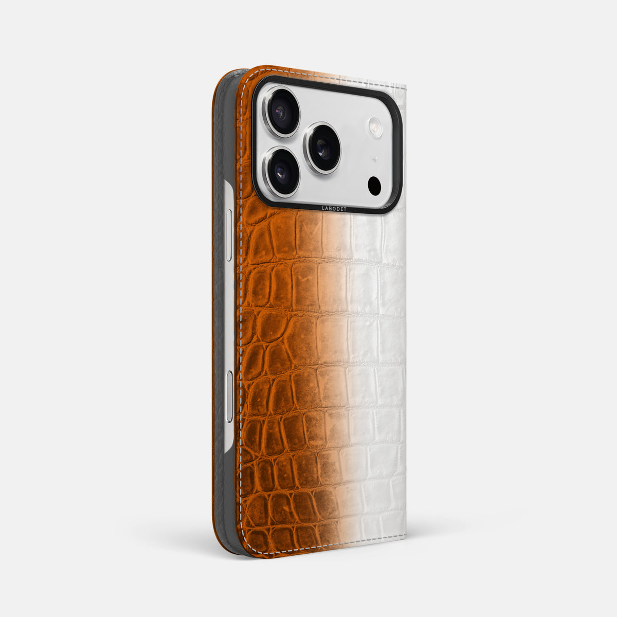 Folio Case For iPhone 17 Pro Max In Himalayan Crocodile -1 | Orange-Black