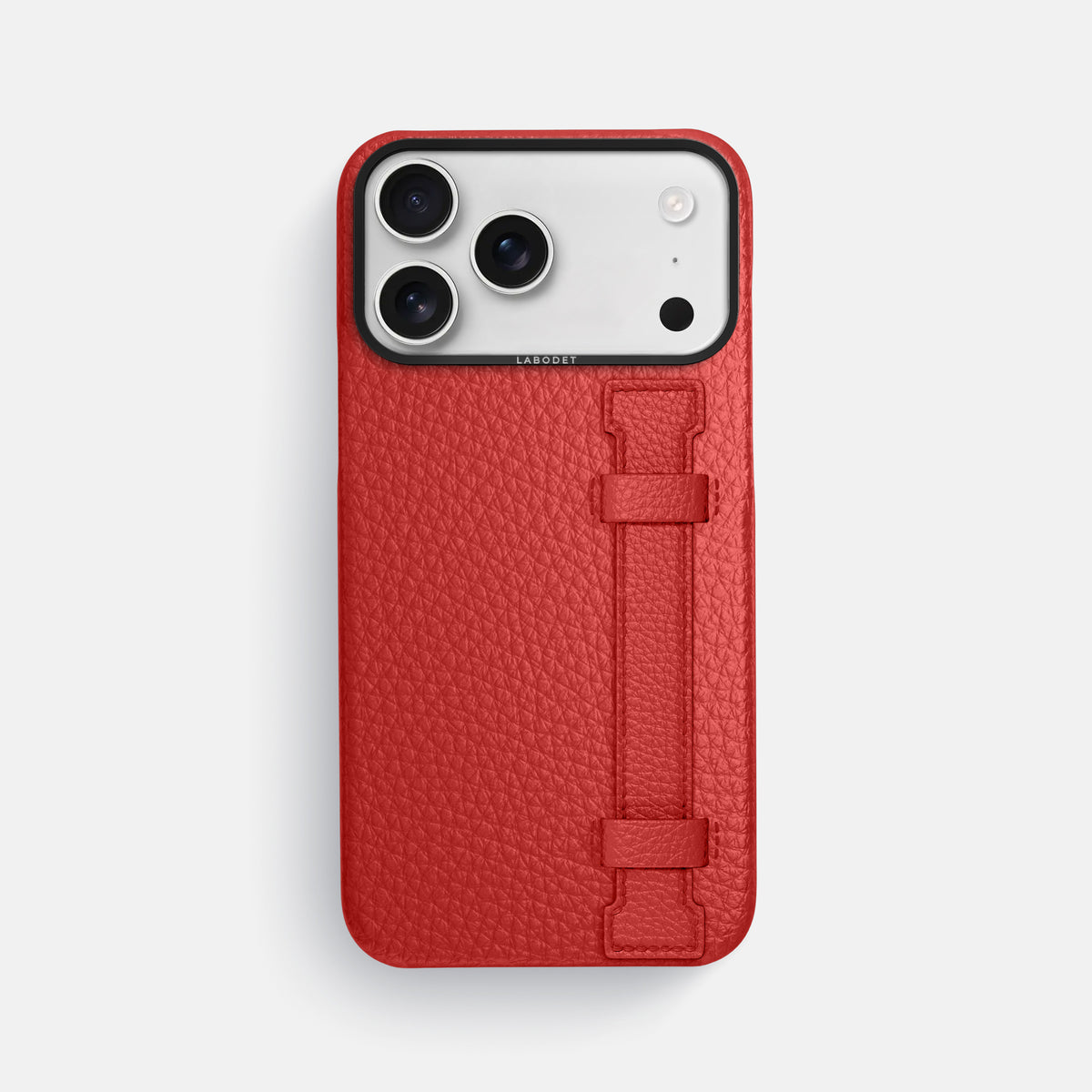 Handle Case For iPhone 17 Pro Max In Calf -1 | Red-Black