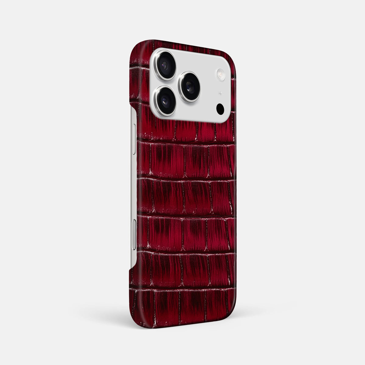 Slim Case For iPhone 18 Pro Max In Patina Alligator -2 | Havana-Burgundy