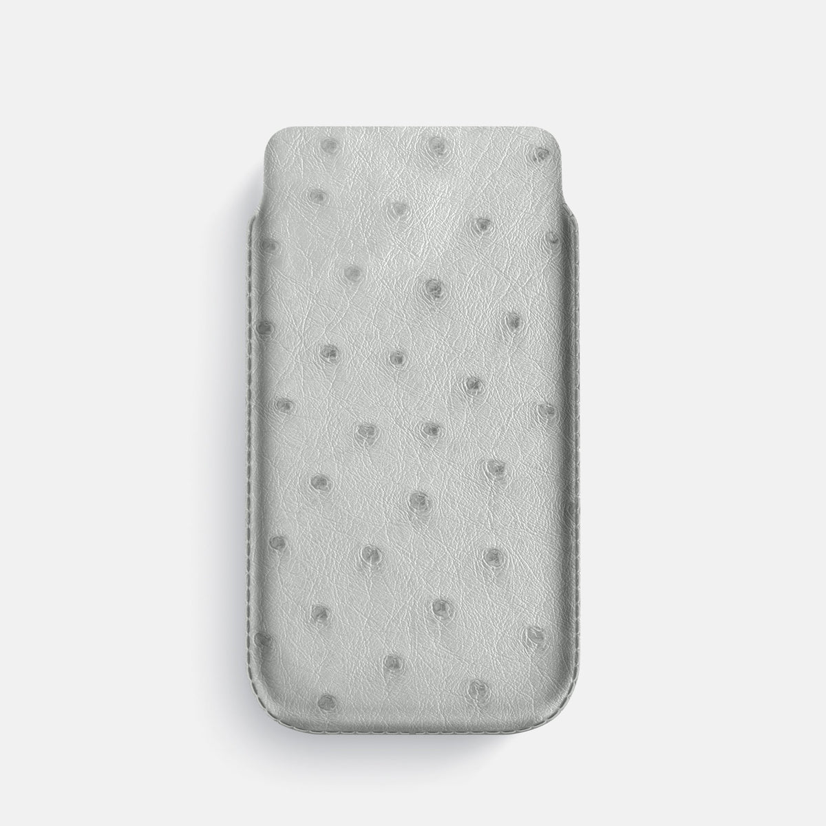 Pouch Case For iPhone 18 Pro In Ostrich -1 | White