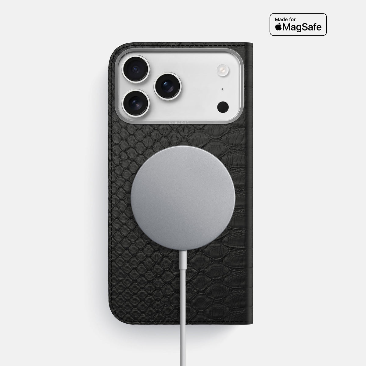 Folio Case For iPhone 18 Pro Max In Python -3 | Black-Steel
