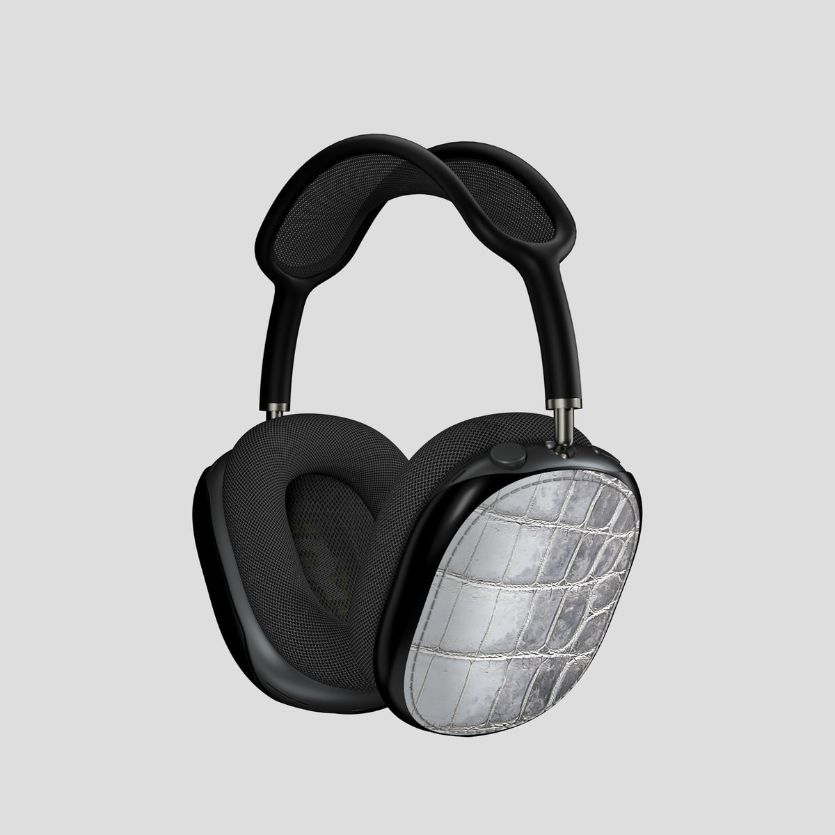 Shells For AirPods Max In Himalayan Crocodile -1 | Silver
