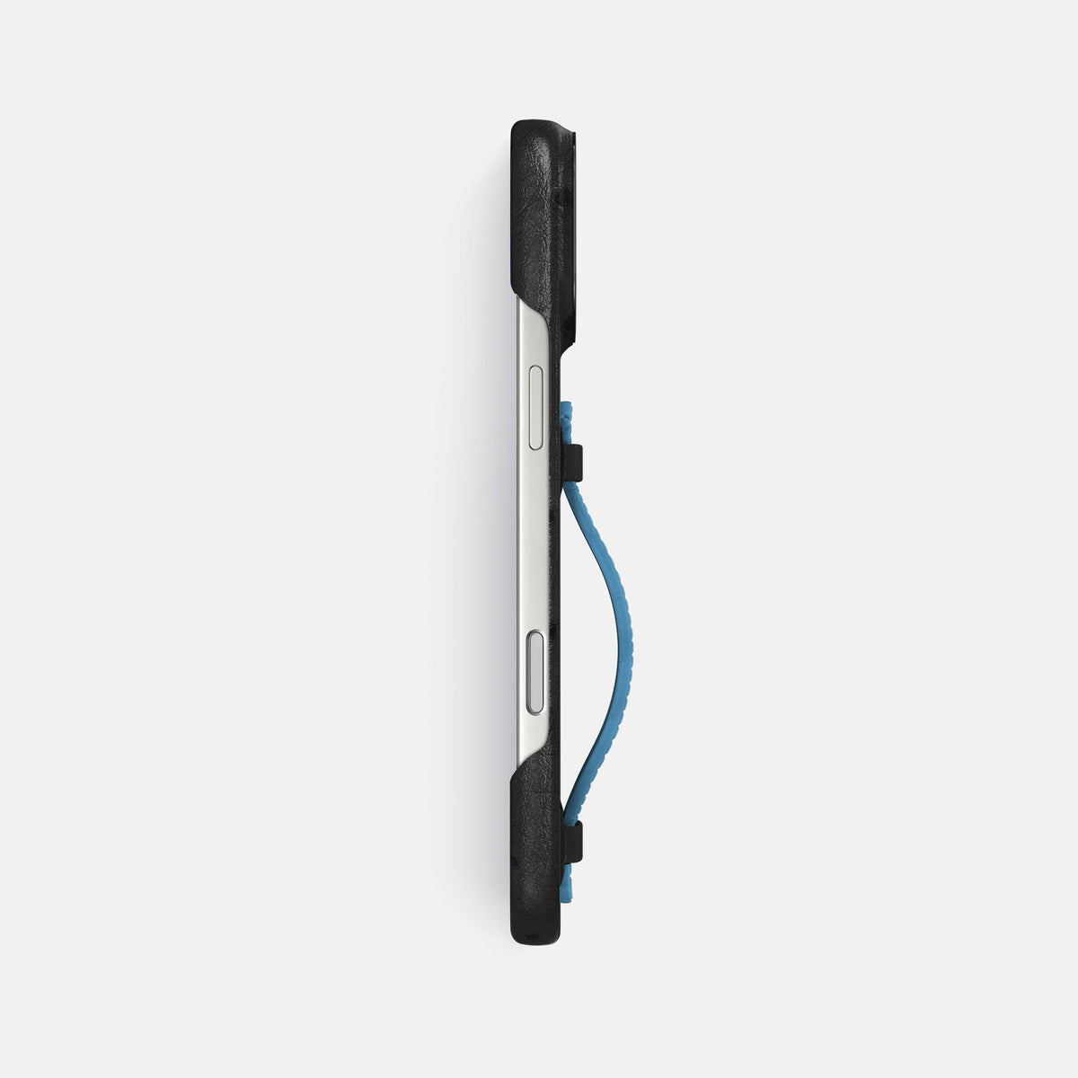 Center Handle Coloré For iPhone 18 Pro Max In Ostrich -2 | Black-Black