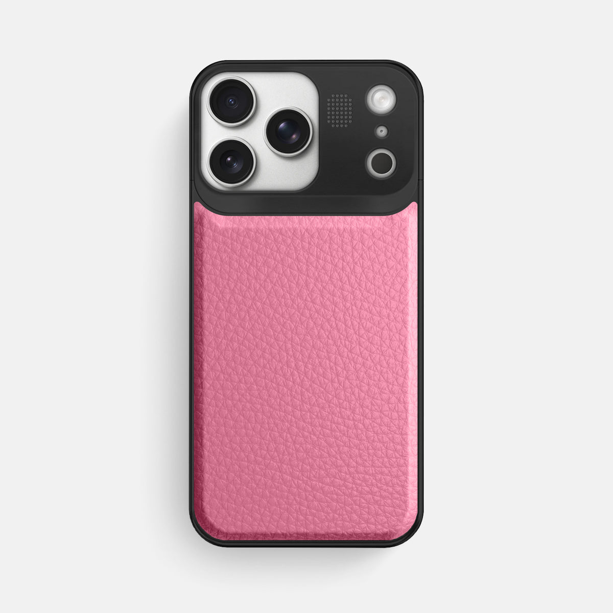 Metal Case For iPhone 17 Pro Max In Calf -1 | Pink-Black