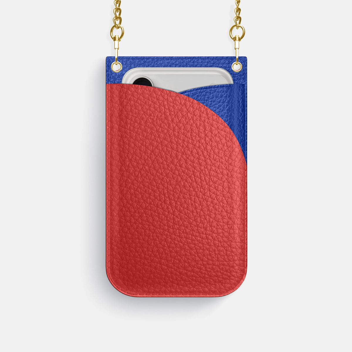 Crossbody Bag For iPhone 18 Pro In Calf -1 | Red-Gold