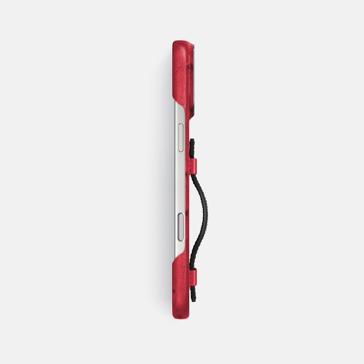 Handle Case Coloré For iPhone 17 Pro Max In Ostrich -3 | Red-Steel