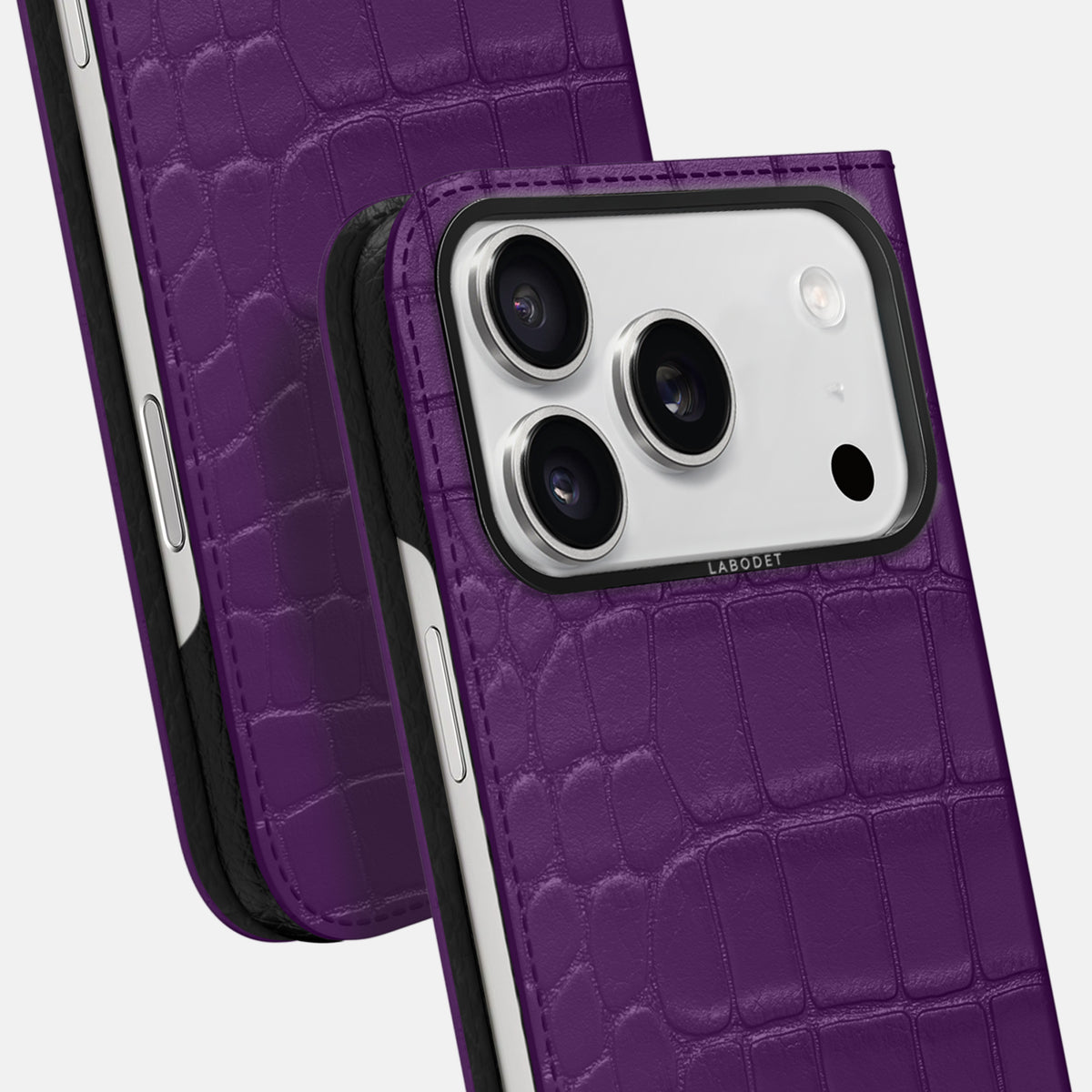 Folio Case For iPhone 17 Pro Max In Alligator -5 | Purple-Black