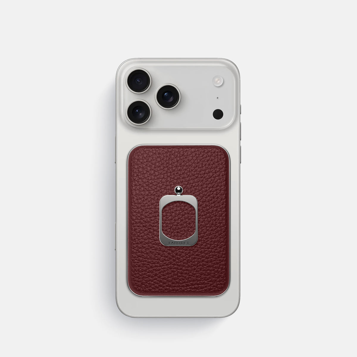 MagSafe Ring For iPhone 17 Pro In Calf -2 | Bordeaux-Steel