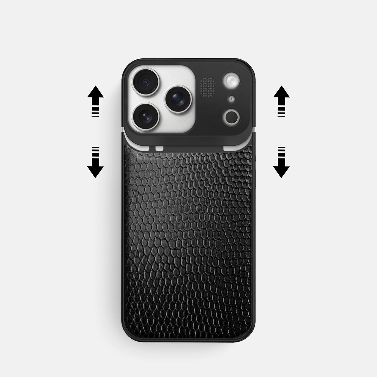Metal Case For iPhone 17 Pro In Lizard -2 | Black-Black