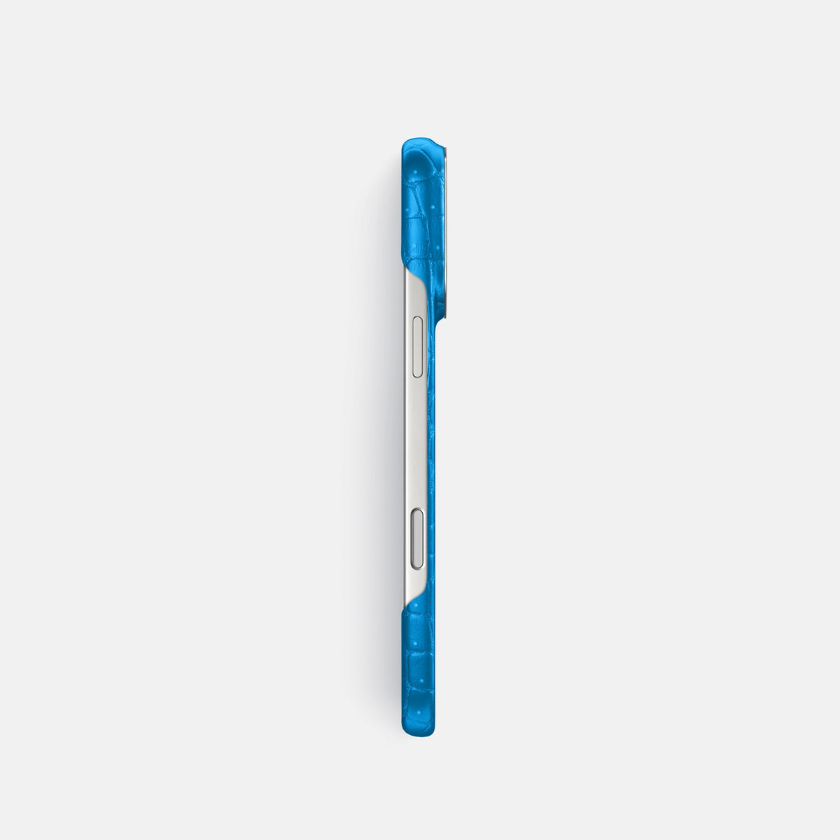 Classic Case For iPhone 18 Pro In Porosus Crocodile -3 | Blue-Lagoon-Steel