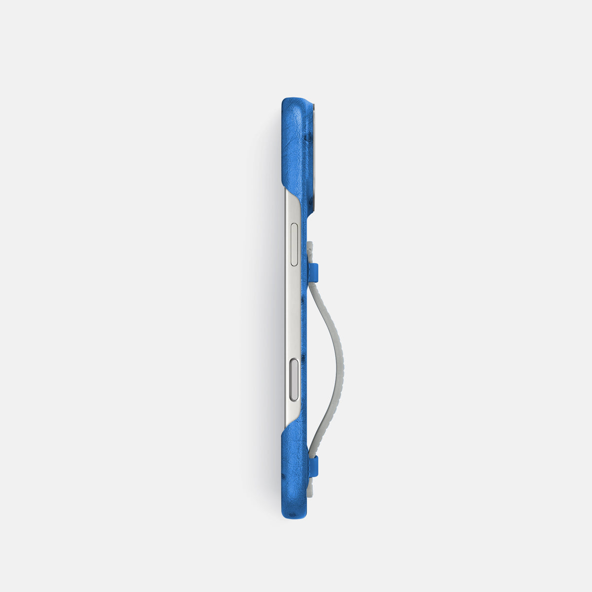 Center Handle Coloré For iPhone 17 Pro In Ostrich -2 | Royal-Blue-Steel