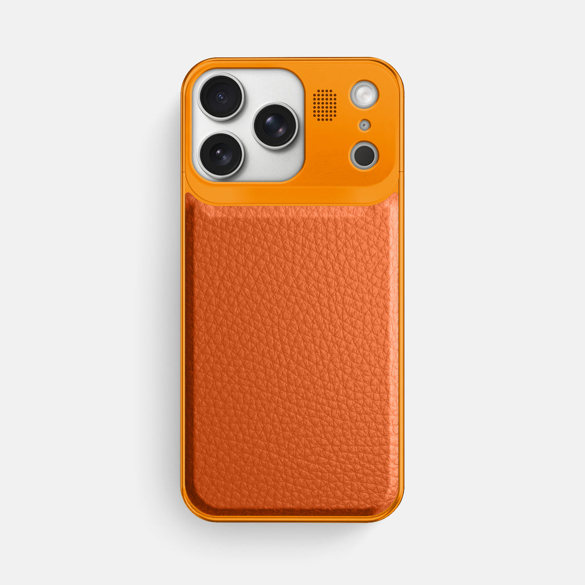 Metal Case For iPhone 17 Pro Max In Calf -1 | Orange-Orange